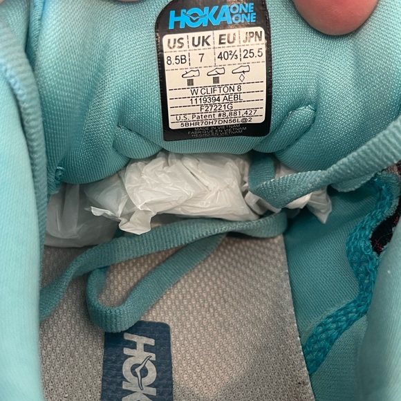 Hoka One One Womens Clifton 8 1119394 AEBL Blue Running Shoes Size 8.5 B - Picture 9 of 9